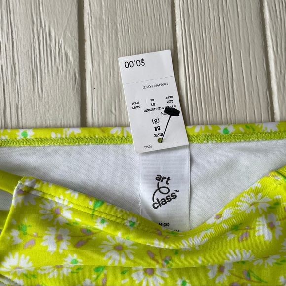 Target Art Class Girls Swimsuit Bottoms Size Medium 8 Green Daisy New with tags - Picture 7 of 8